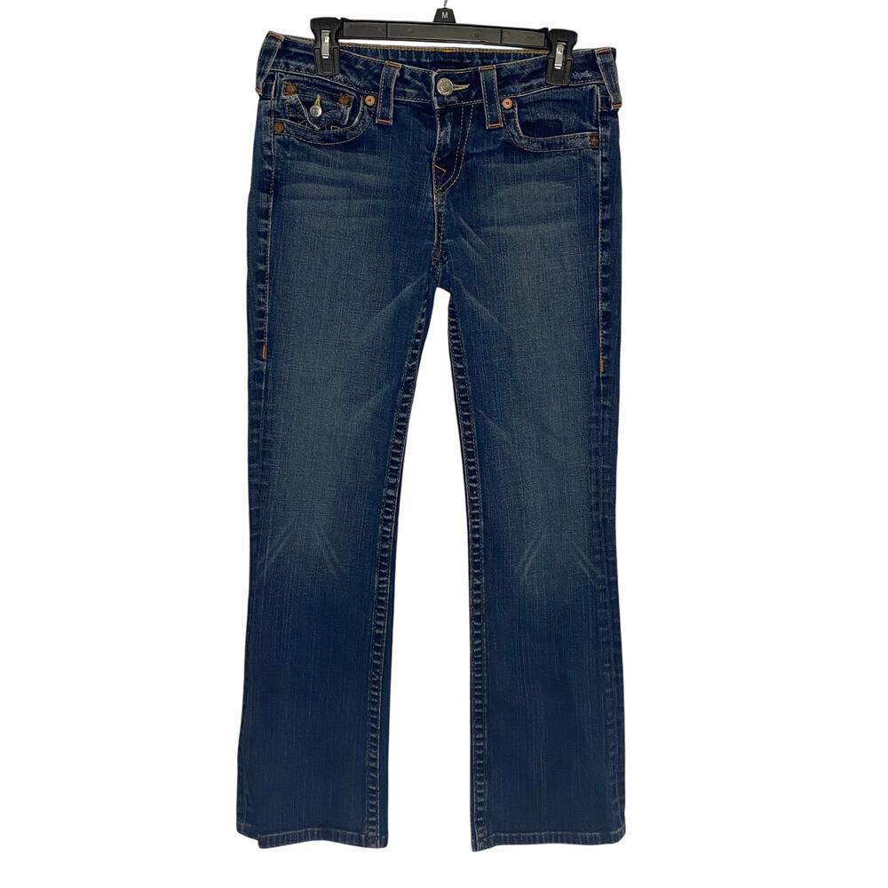 True Religion‎ Becky Blue Jeans Size 31 or 12 Low Rise Bootcut Country Western